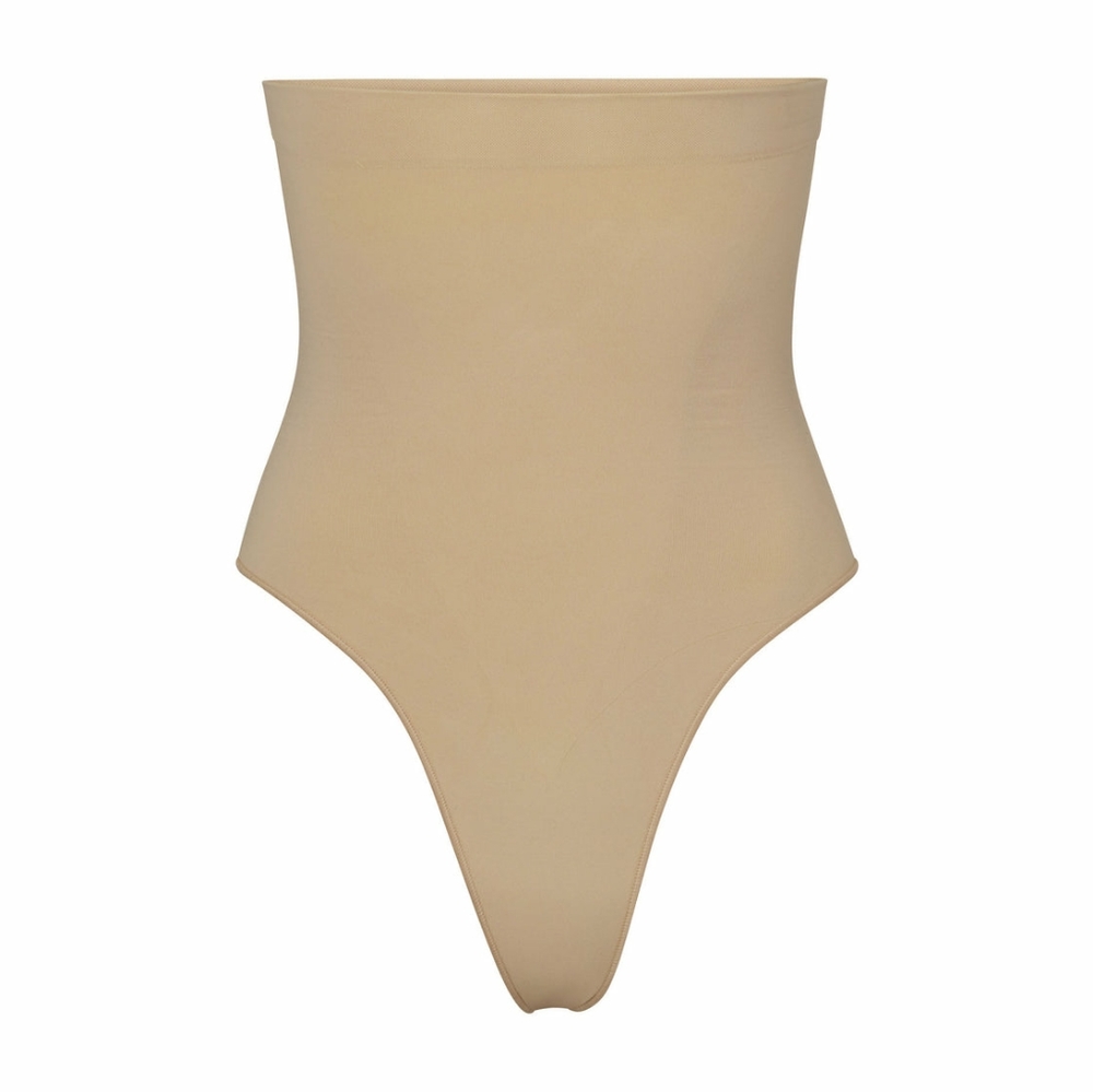 SKIMS Clay Sculpting High Waist Thong NWT Tan Shapewear Kim Kardashian